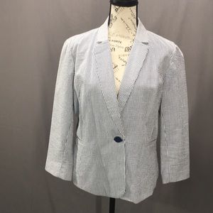 British Khaki seersucker blazer